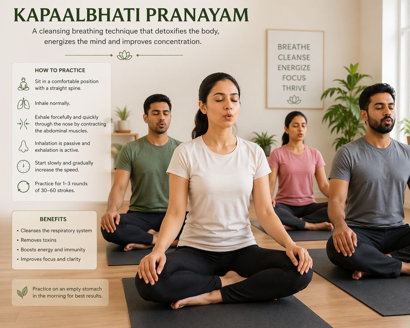 कपालभाति क्रिया का अर्थ | विधि, लाभ और सावधानियां