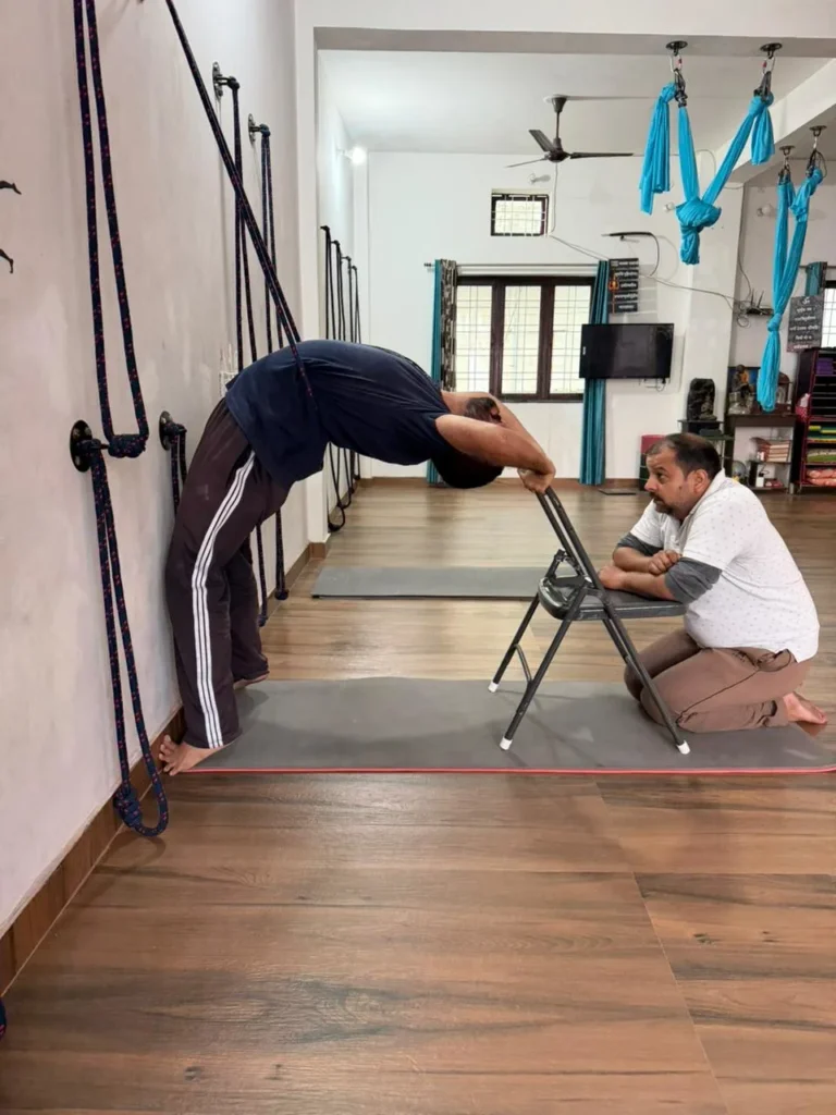 Rope Yoga Wall Exercise for Spine Alignment
