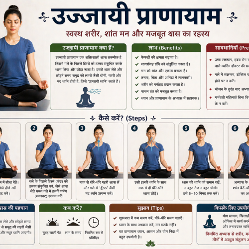 उज्जायी प्राणायाम की सावधानियां, लाभ एवं विधि इन हिंदी